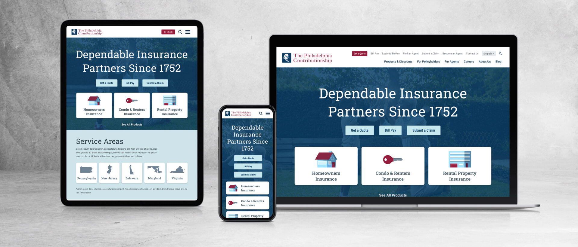 The Philadelphia Contributionship - Website Redesign & Development